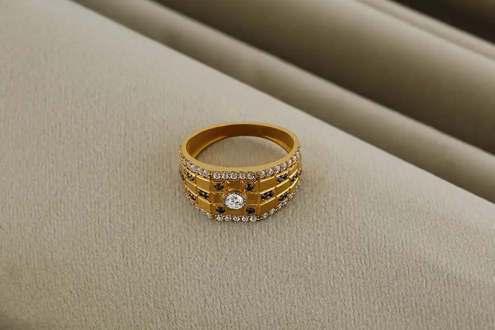 Men’s Gold Plated 925 Silver Ring VJ54